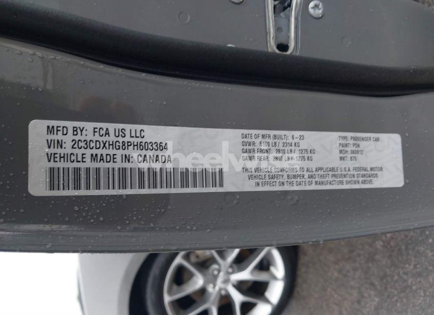 Photo 9 of 2023 Dodge Charger GT (VIN 2C3CDXHG8PH603364)