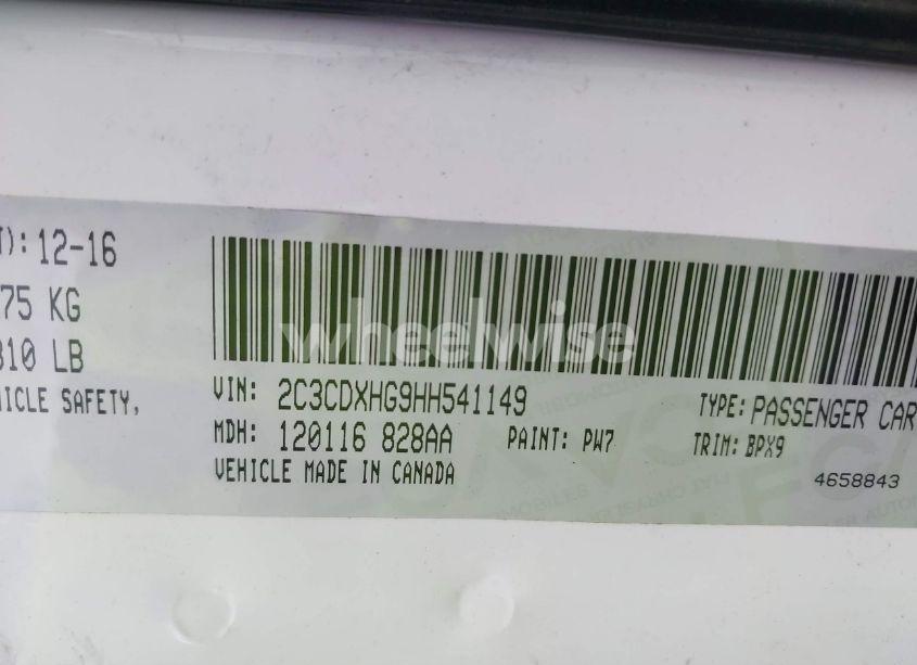 Photo 9 of 2017 Dodge Charger SXT RWD (VIN 2C3CDXHG9HH541149)