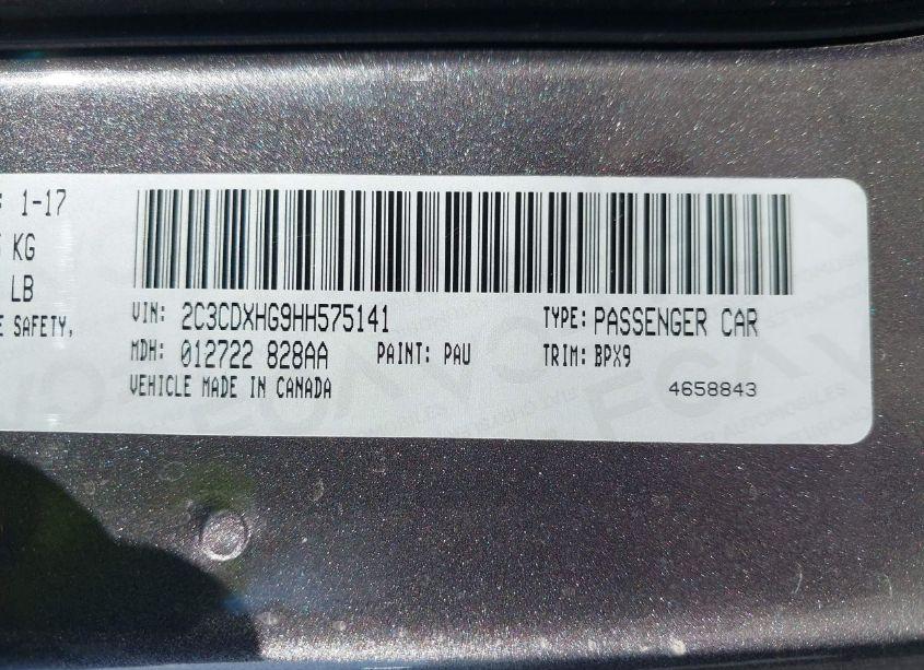 Photo 9 of 2017 Dodge Charger SXT RWD (VIN 2C3CDXHG9HH575141)