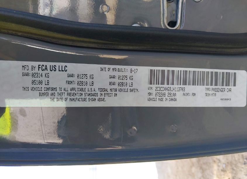 Photo 9 of 2018 Dodge Charger SXT PLUS RWD (VIN 2C3CDXHG9JH113703)