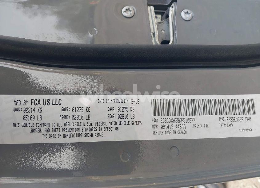 Photo 9 of 2019 Dodge Charger GT RWD (VIN 2C3CDXHG9KH510877)