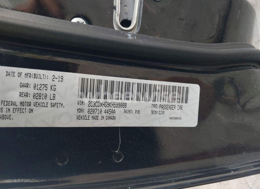 Photo 9 of 2019 Dodge Charger GT RWD (VIN 2C3CDXHG9KH599088)