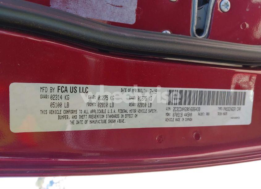 Photo 9 of 2019 Dodge Charger GT RWD (VIN 2C3CDXHG9KH686439)