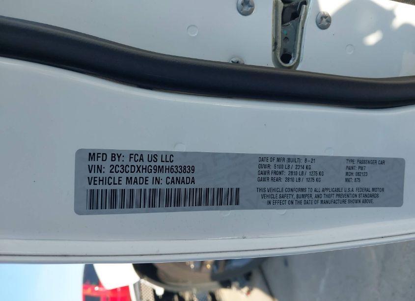 Photo 9 of 2021 Dodge Charger GT RWD (VIN 2C3CDXHG9MH633839)