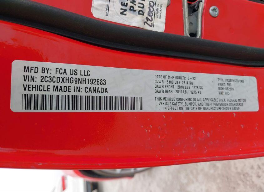 Photo 9 of 2022 Dodge Charger GT RWD (VIN 2C3CDXHG9NH192683)