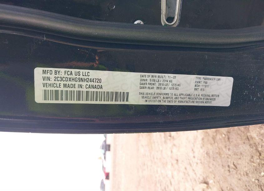 Photo 9 of 2022 Dodge Charger GT RWD (VIN 2C3CDXHG9NH244720)