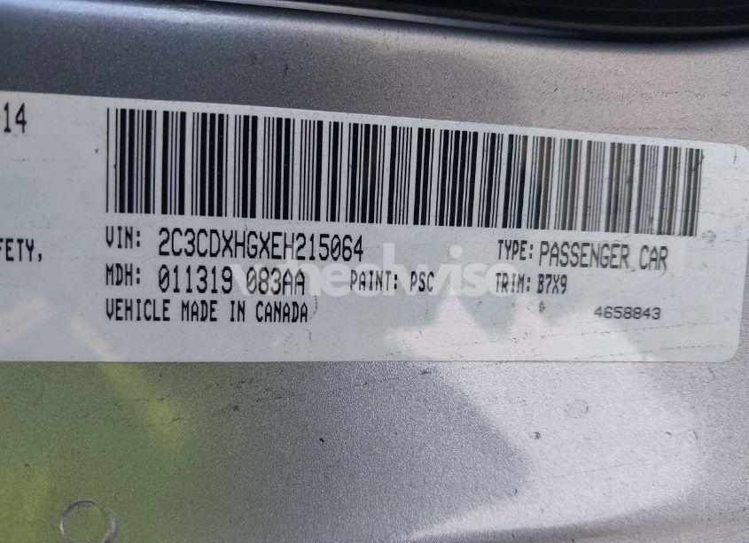 Photo 9 of 2014 Dodge Charger SXT (VIN 2C3CDXHGXEH215064)