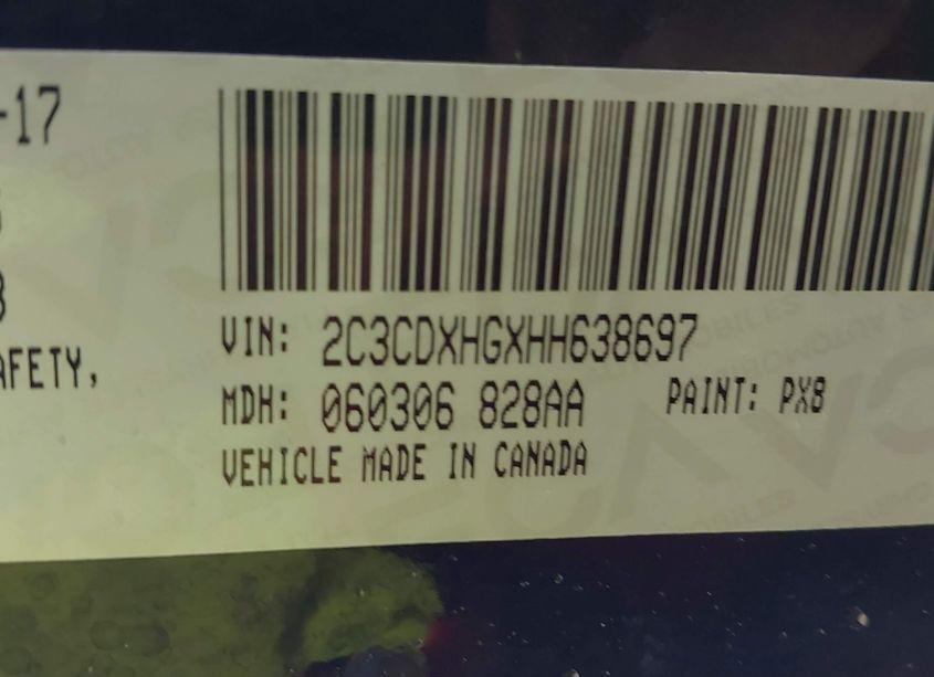 Photo 9 of 2017 Dodge Charger SXT RWD (VIN 2C3CDXHGXHH638697)