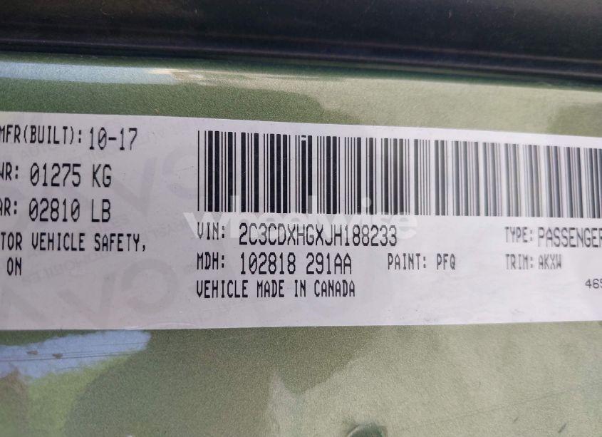 Photo 9 of 2018 Dodge Charger SXT PLUS RWD (VIN 2C3CDXHGXJH188233)