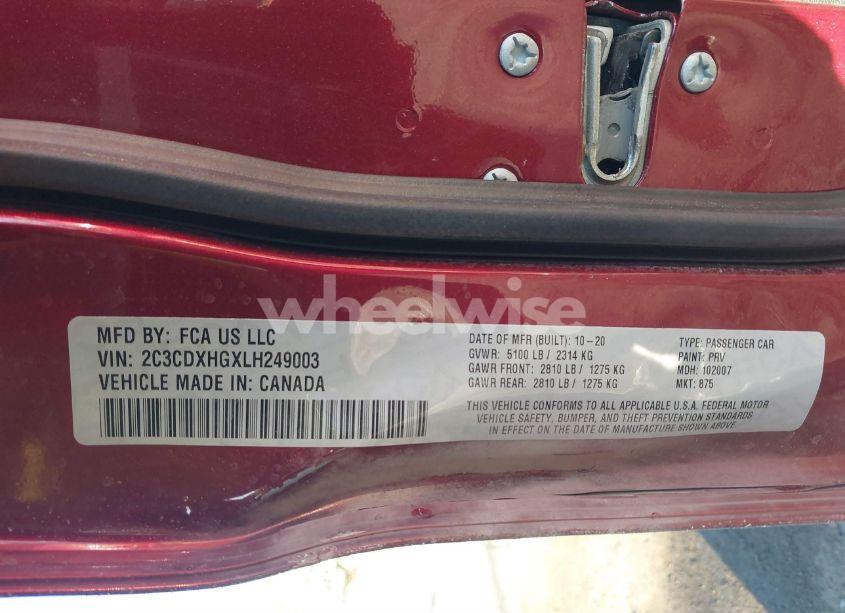 Photo 9 of 2020 Dodge Charger GT RWD (VIN 2C3CDXHGXLH249003)