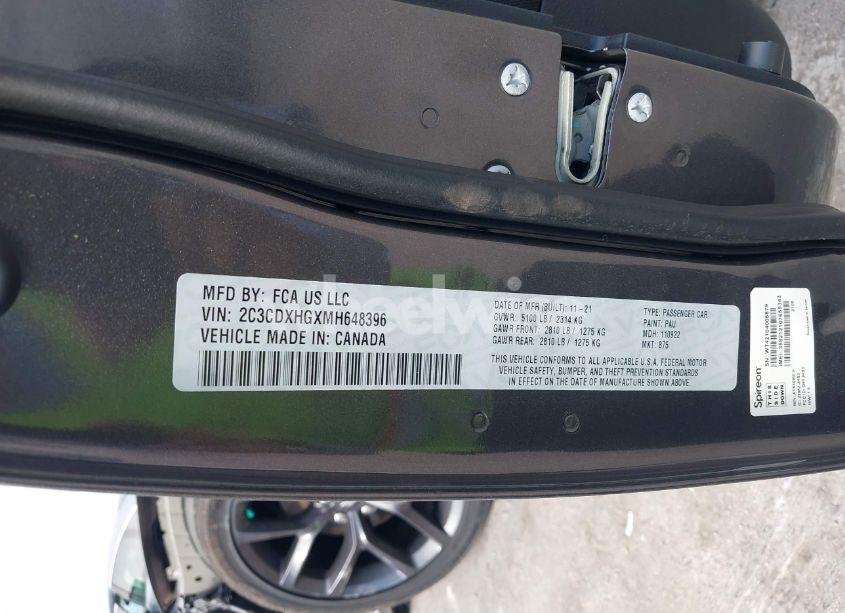 Photo 9 of 2021 Dodge Charger GT RWD (VIN 2C3CDXHGXMH648396)