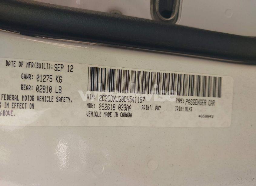 Photo 9 of 2013 Dodge Charger SXT PLUS (VIN 2C3CDXJG0DH541187)