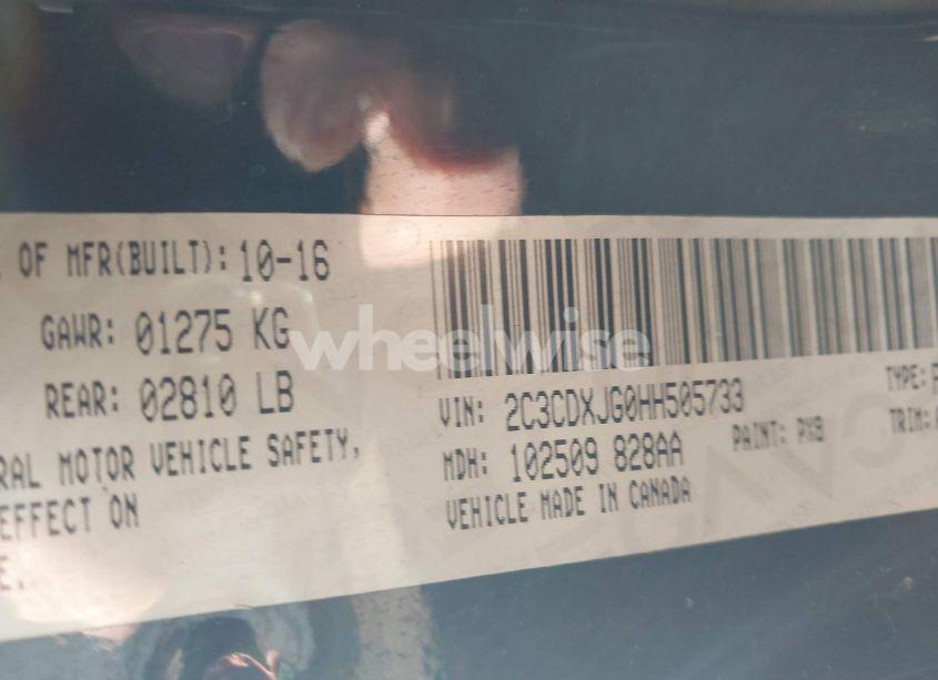 Photo 9 of 2017 Dodge Charger SXT AWD (VIN 2C3CDXJG0HH505733)