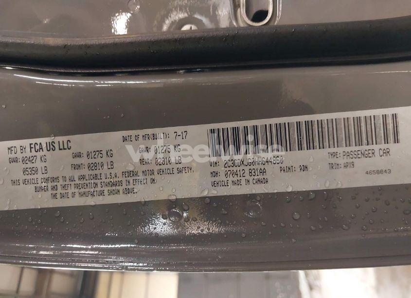 Photo 9 of 2017 Dodge Charger SXT AWD (VIN 2C3CDXJG0HH644860)