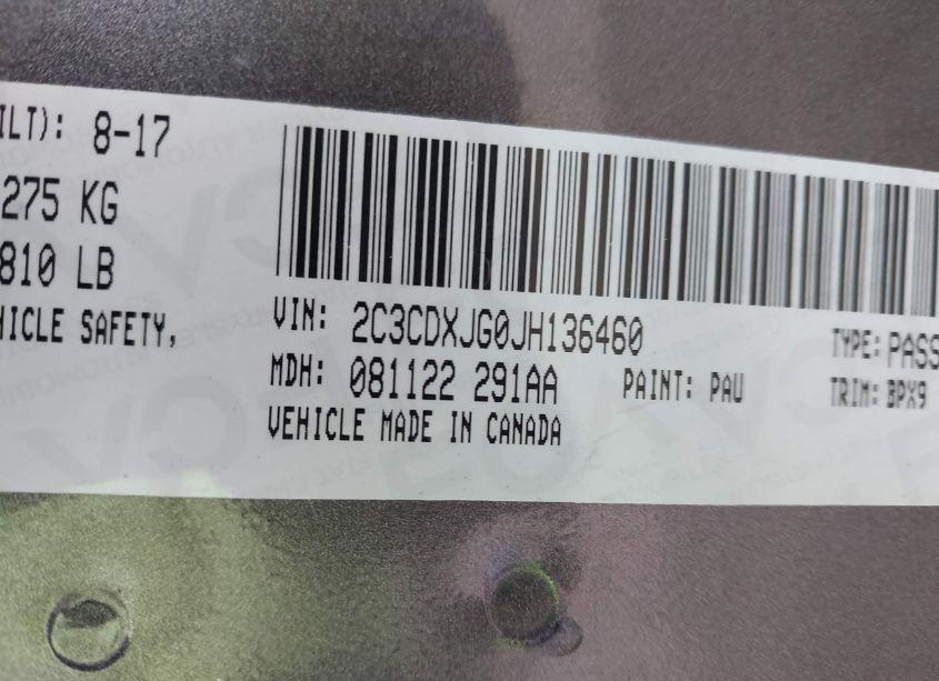 Photo 9 of 2018 Dodge Charger GT AWD (VIN 2C3CDXJG0JH136460)