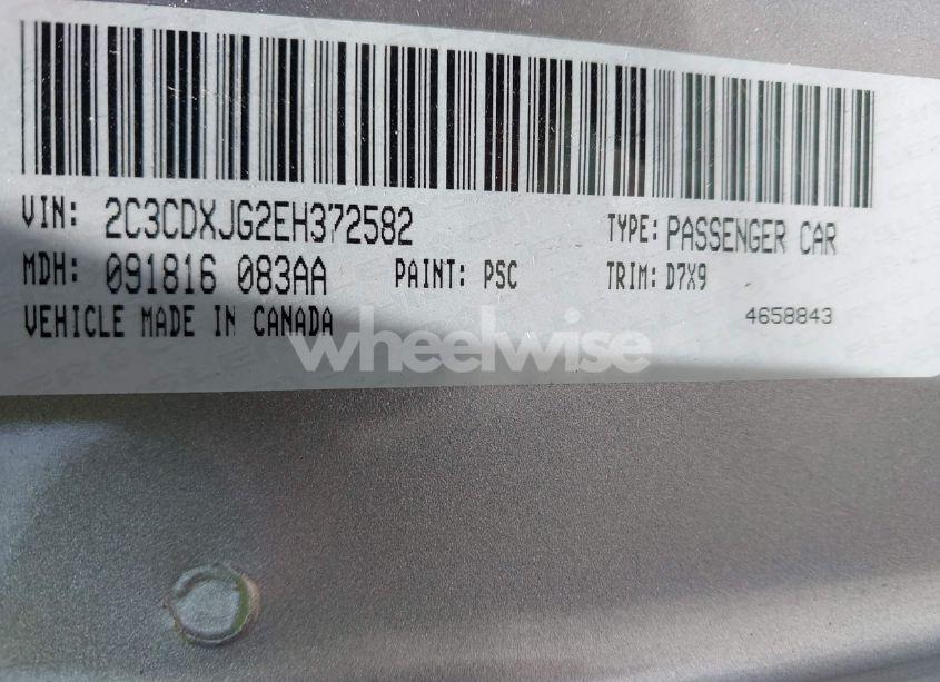 Photo 9 of 2014 Dodge Charger SXT (VIN 2C3CDXJG2EH372582)