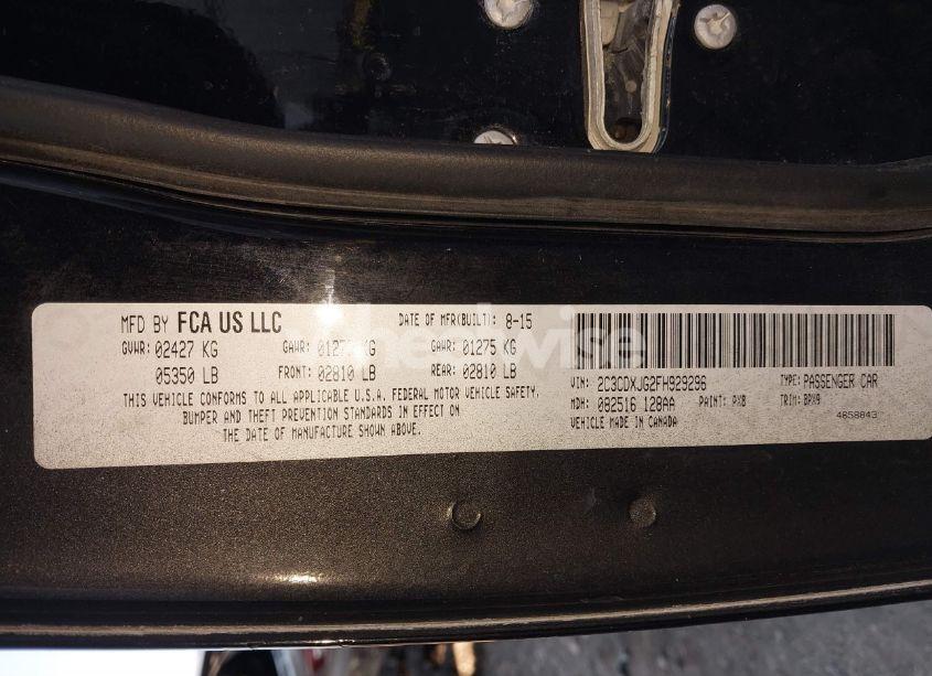 Photo 9 of 2015 Dodge Charger SXT (VIN 2C3CDXJG2FH929296)