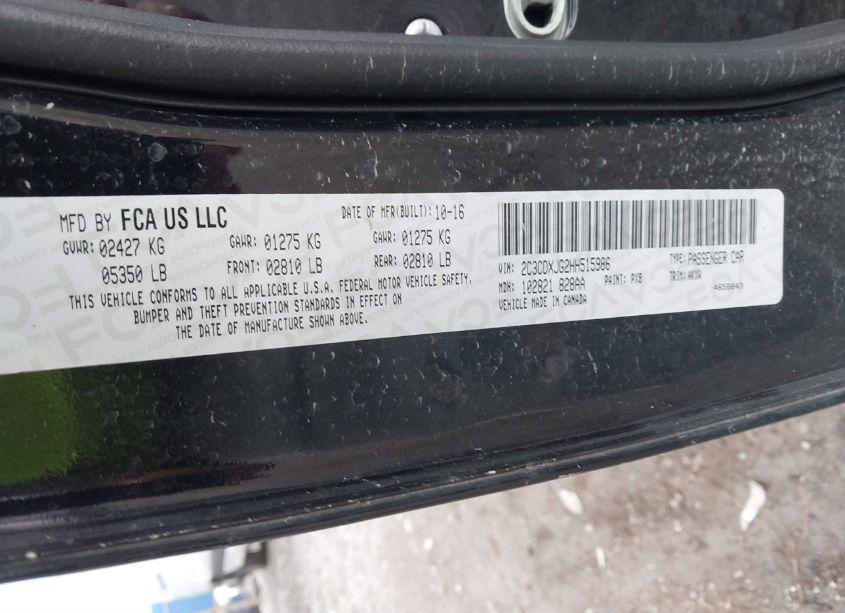 Photo 9 of 2017 Dodge Charger SXT AWD (VIN 2C3CDXJG2HH515986)