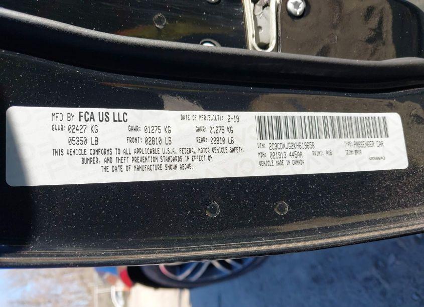 Photo 9 of 2019 Dodge Charger SXT AWD (VIN 2C3CDXJG2KH619658)