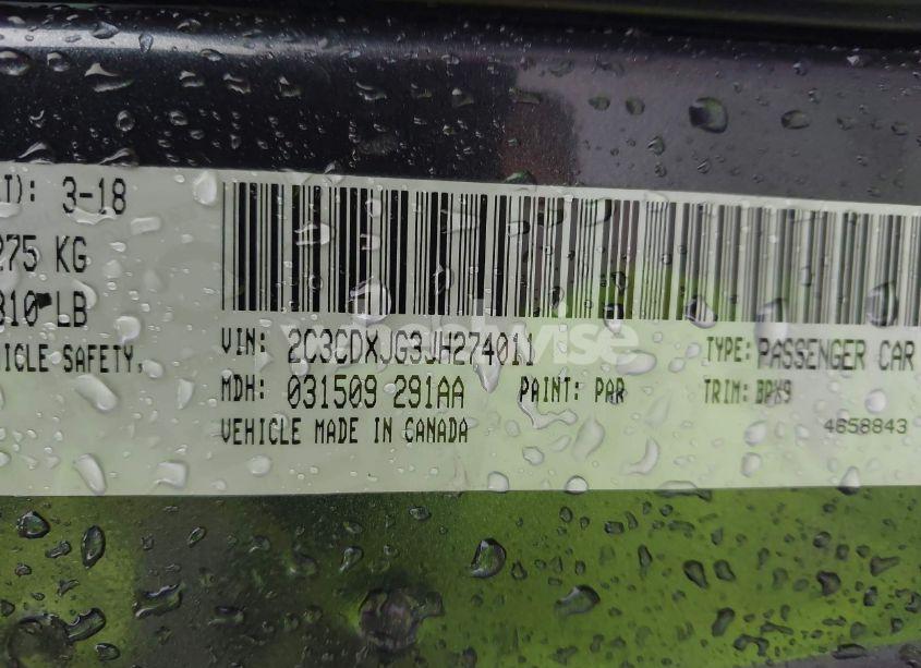 Photo 9 of 2018 Dodge Charger GT AWD (VIN 2C3CDXJG3JH274011)