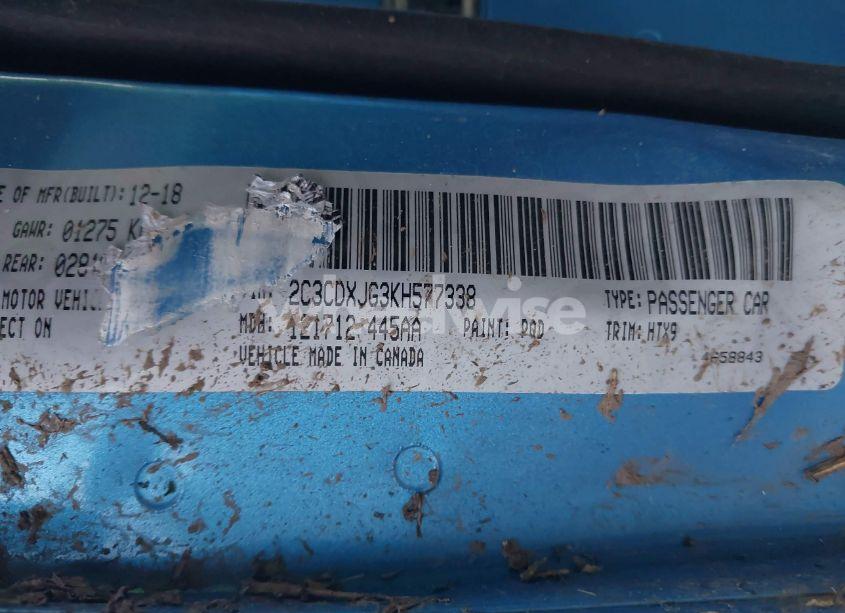 Photo 9 of 2019 Dodge Charger SXT AWD (VIN 2C3CDXJG3KH577338)