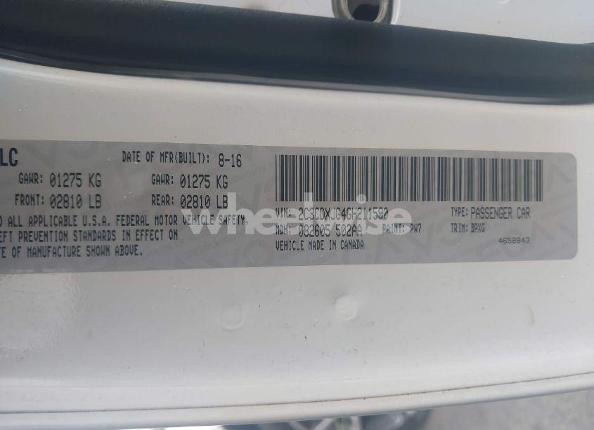 Photo 9 of 2016 Dodge Charger SXT (VIN 2C3CDXJG4GH211590)