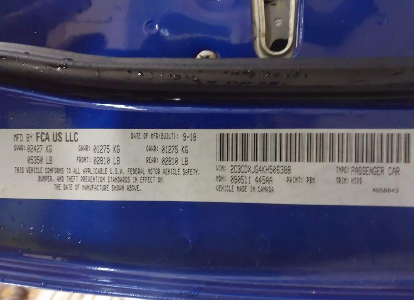 Photo 9 of 2019 Dodge Charger SXT (VIN 2C3CDXJG4KH506388)