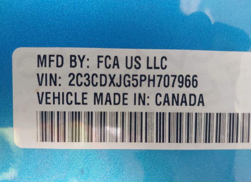 Photo 9 of 2023 Dodge Charger SXT AWD (VIN 2C3CDXJG5PH707966)