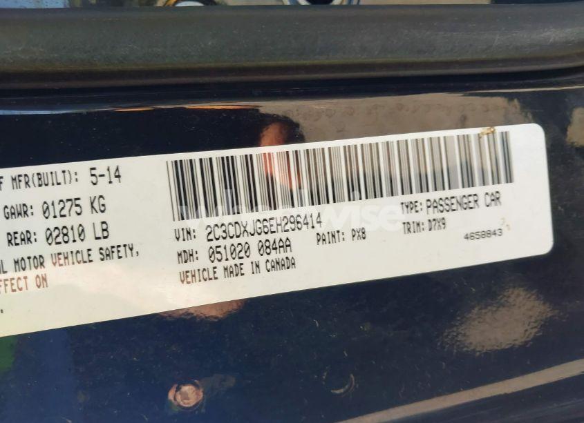 Photo 9 of 2014 Dodge Charger SXT (VIN 2C3CDXJG6EH296414)