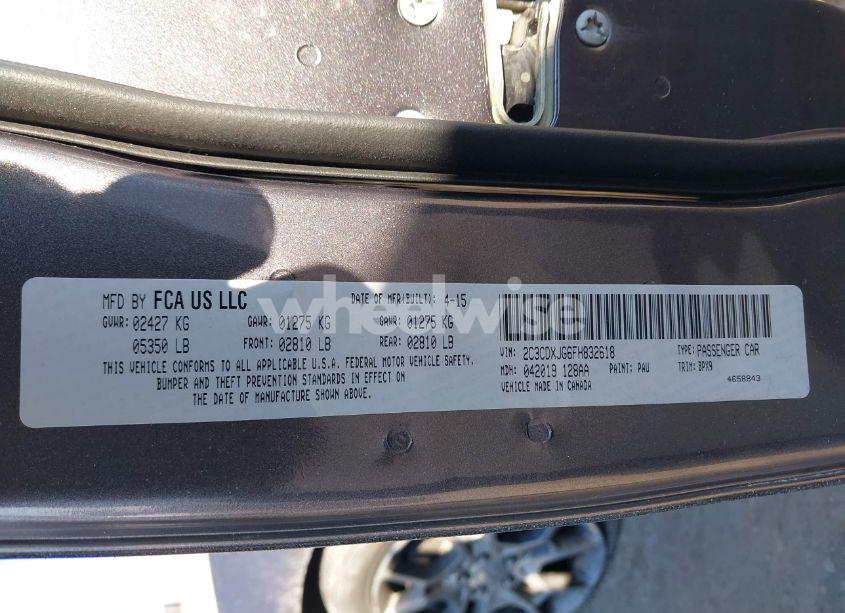 Photo 9 of 2015 Dodge Charger SXT (VIN 2C3CDXJG6FH832618)