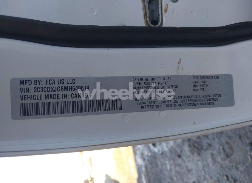 Photo 9 of 2021 Dodge Charger SXT AWD (VIN 2C3CDXJG6MH649619)