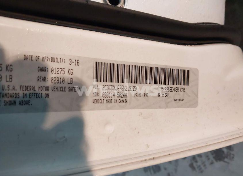 Photo 9 of 2016 Dodge Charger SXT (VIN 2C3CDXJG7GH219120)