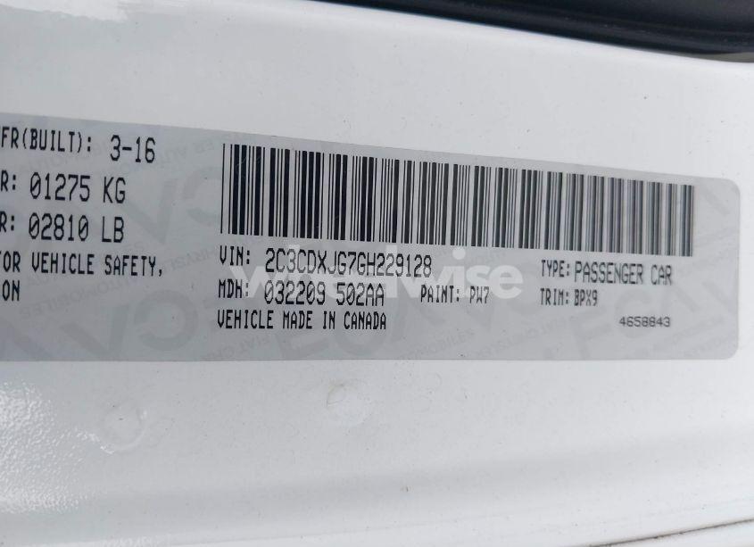 Photo 9 of 2016 Dodge Charger SXT (VIN 2C3CDXJG7GH229128)