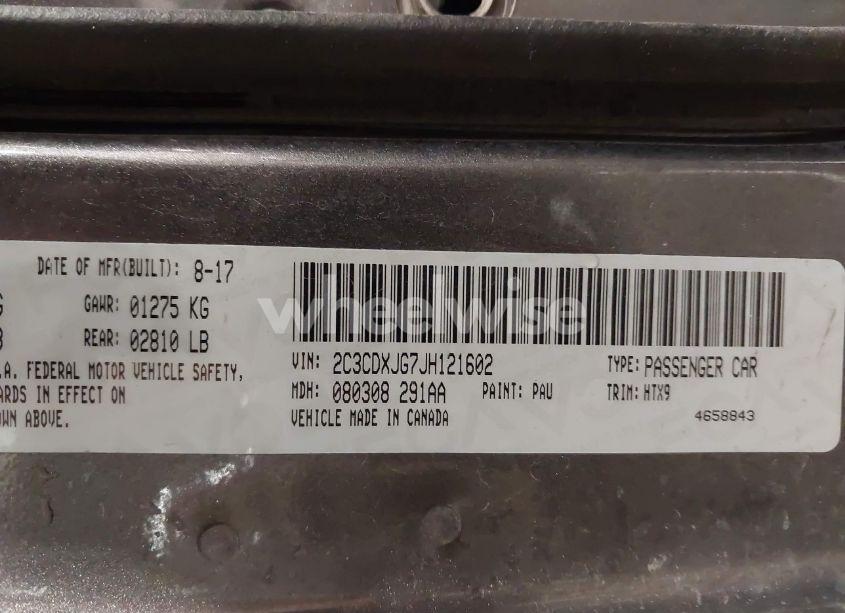 Photo 9 of 2018 Dodge Charger GT AWD (VIN 2C3CDXJG7JH121602)