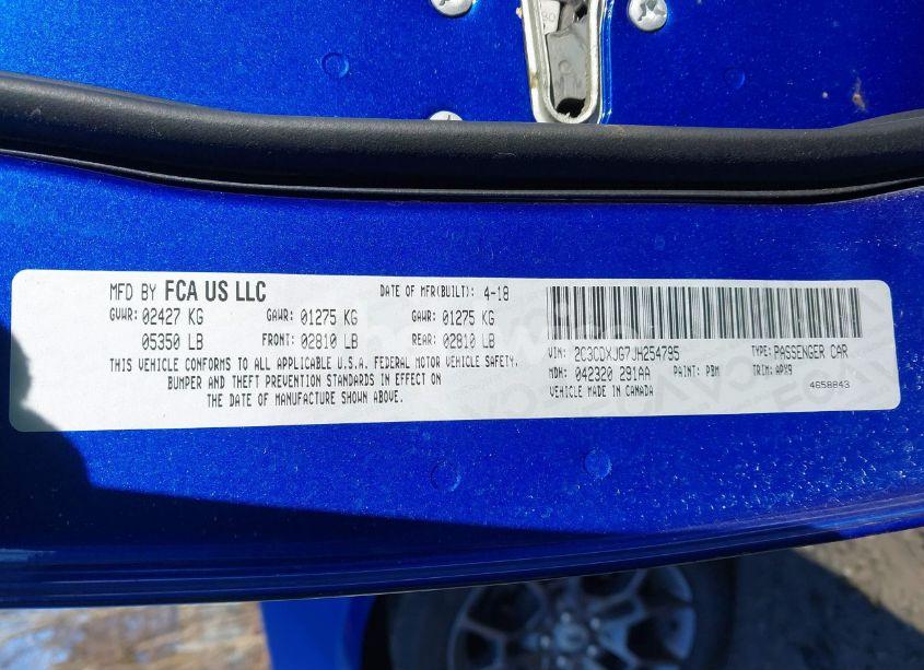 Photo 9 of 2018 Dodge Charger GT AWD (VIN 2C3CDXJG7JH254795)