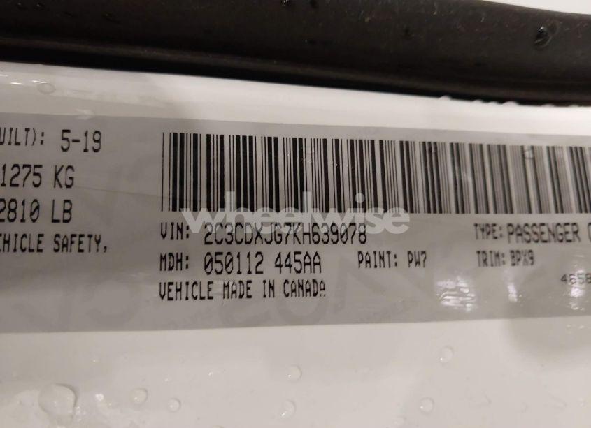 Photo 9 of 2019 Dodge Charger SXT AWD (VIN 2C3CDXJG7KH639078)