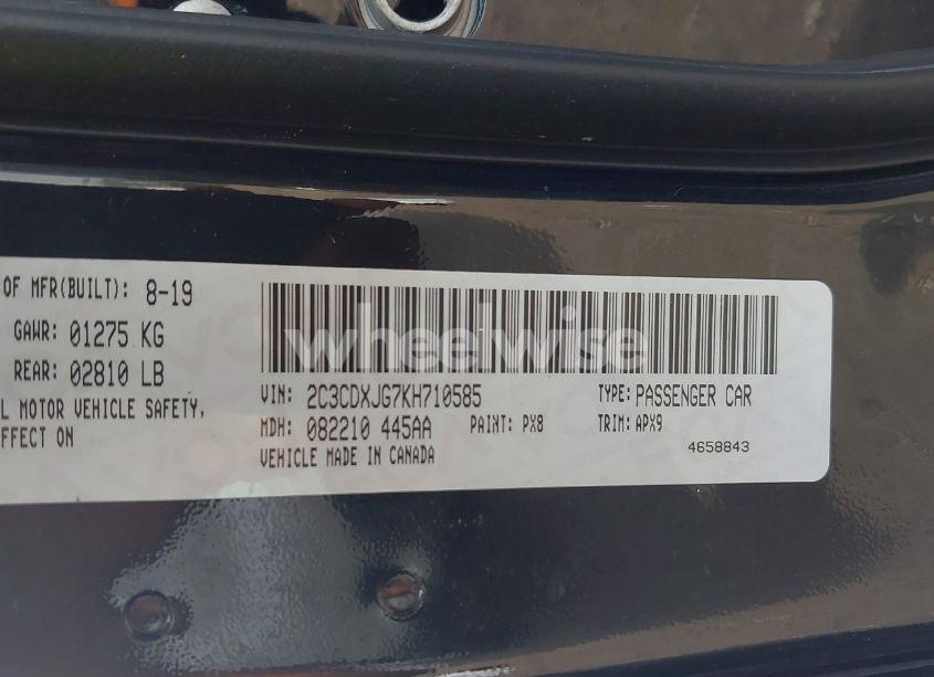 Photo 8 of 2019 Dodge Charger SXT AWD (VIN 2C3CDXJG7KH710585)