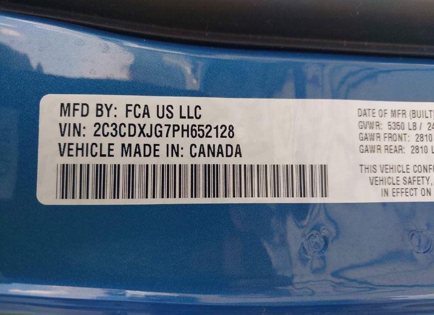 Photo 9 of 2023 Dodge Charger SXT (VIN 2C3CDXJG7PH652128)