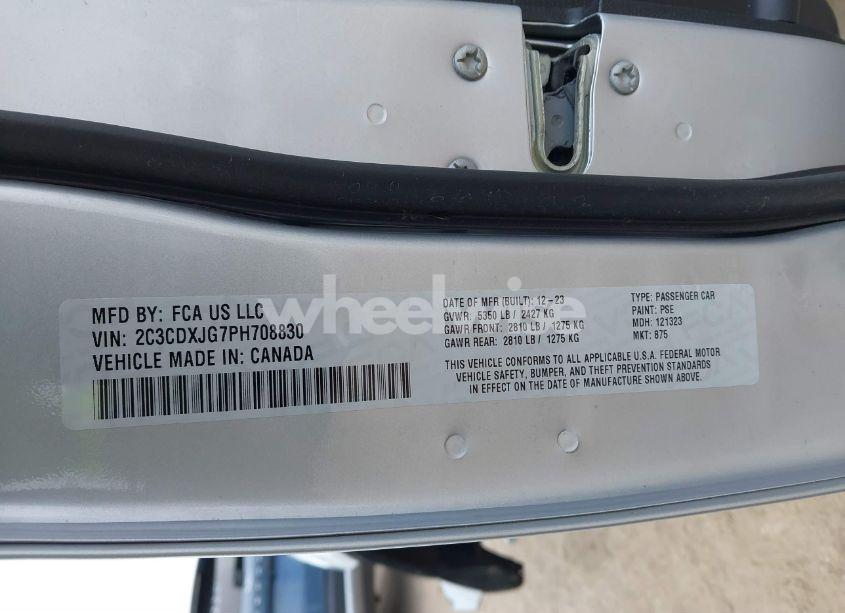 Photo 9 of 2023 Dodge Charger SXT AWD (VIN 2C3CDXJG7PH708830)