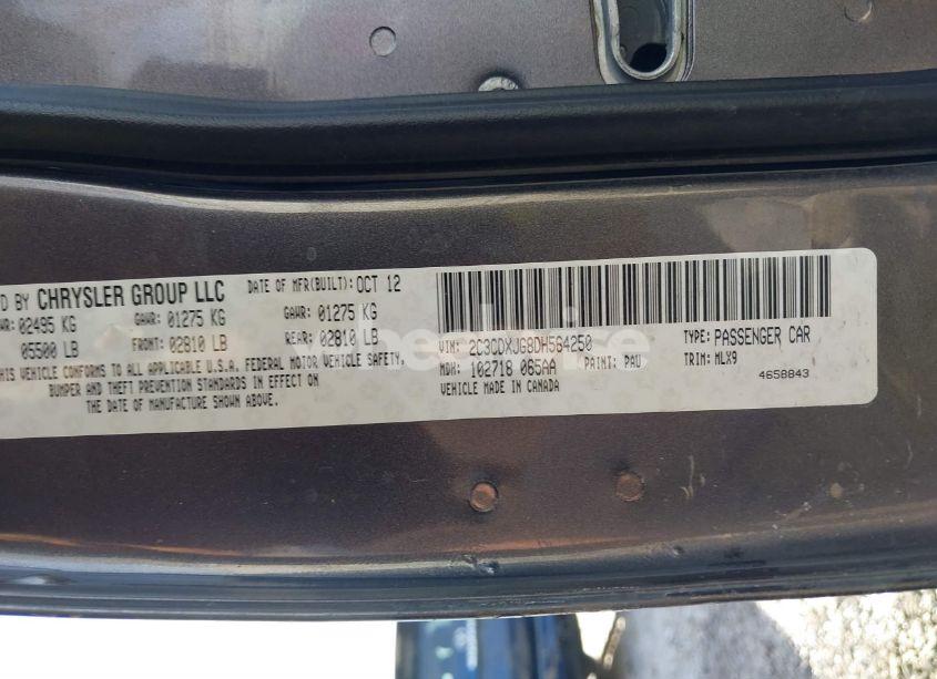 Photo 9 of 2013 Dodge Charger SXT PLUS (VIN 2C3CDXJG8DH564250)