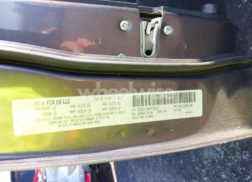 Photo 9 of 2017 Dodge Charger SXT AWD (VIN 2C3CDXJG8HH576615)