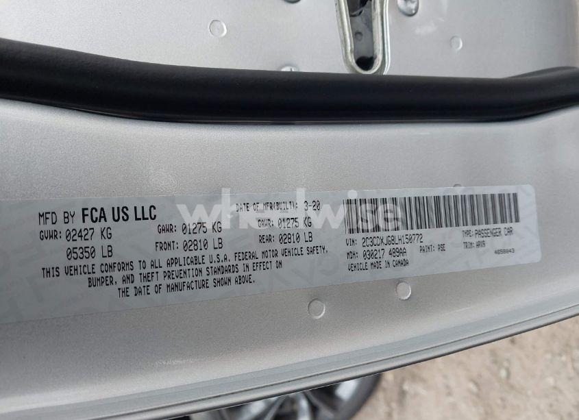 Photo 9 of 2020 Dodge Charger SXT AWD (VIN 2C3CDXJG8LH150772)