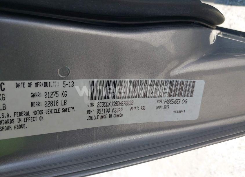 Photo 9 of 2013 Dodge Charger SXT (VIN 2C3CDXJG9DH678838)