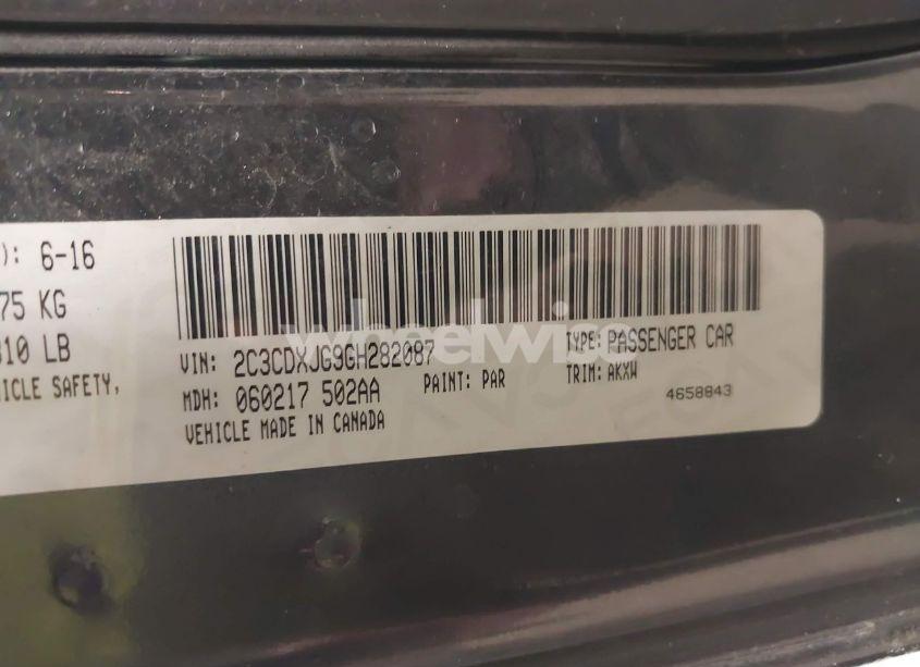 Photo 9 of 2016 Dodge Charger SXT (VIN 2C3CDXJG9GH282087)