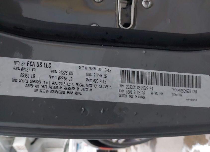 Photo 9 of 2018 Dodge Charger GT AWD (VIN 2C3CDXJG9JH222124)