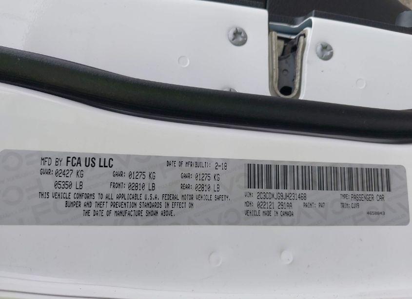 Photo 9 of 2018 Dodge Charger GT AWD (VIN 2C3CDXJG9JH231468)