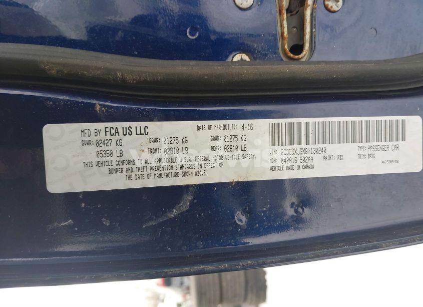 Photo 9 of 2016 Dodge Charger SXT (VIN 2C3CDXJGXGH130240)