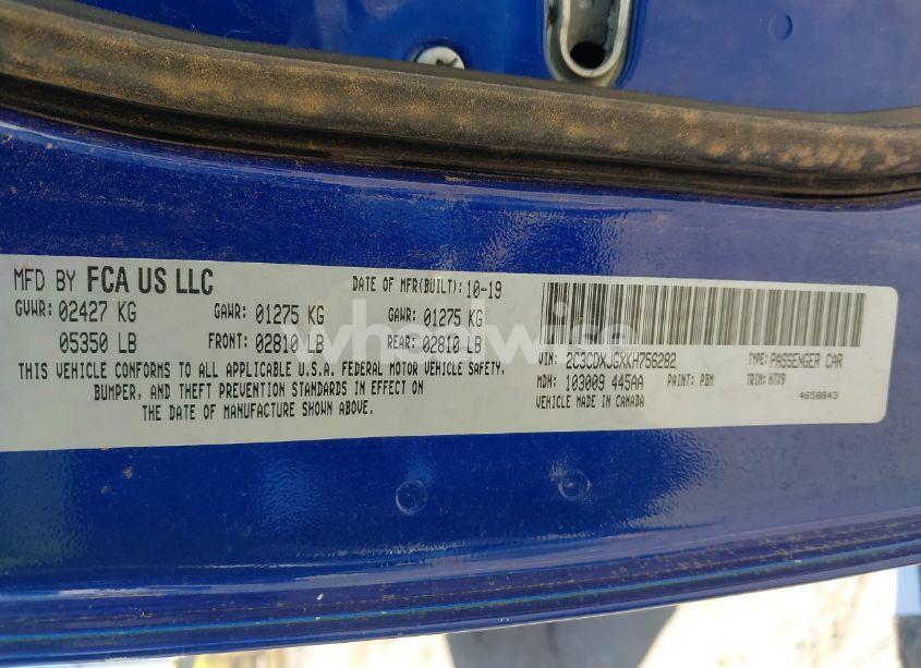 Photo 9 of 2019 Dodge Charger SXT AWD (VIN 2C3CDXJGXKH756282)