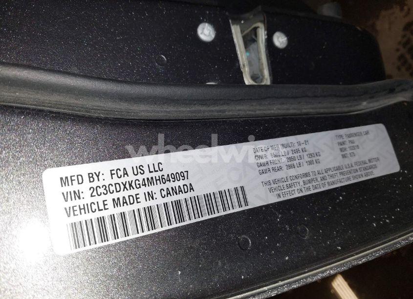 Photo 9 of 2021 Dodge Charger POLICE AWD (VIN 2C3CDXKG4MH649097)