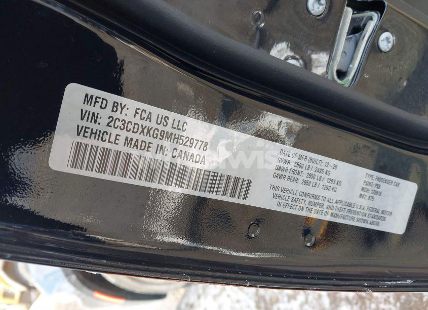 Photo 9 of 2021 Dodge Charger POLICE AWD (VIN 2C3CDXKG9MH529778)